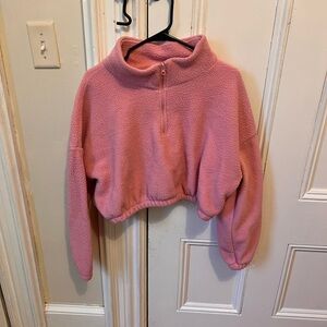 Cozy Pink Fleece Women's Sweater